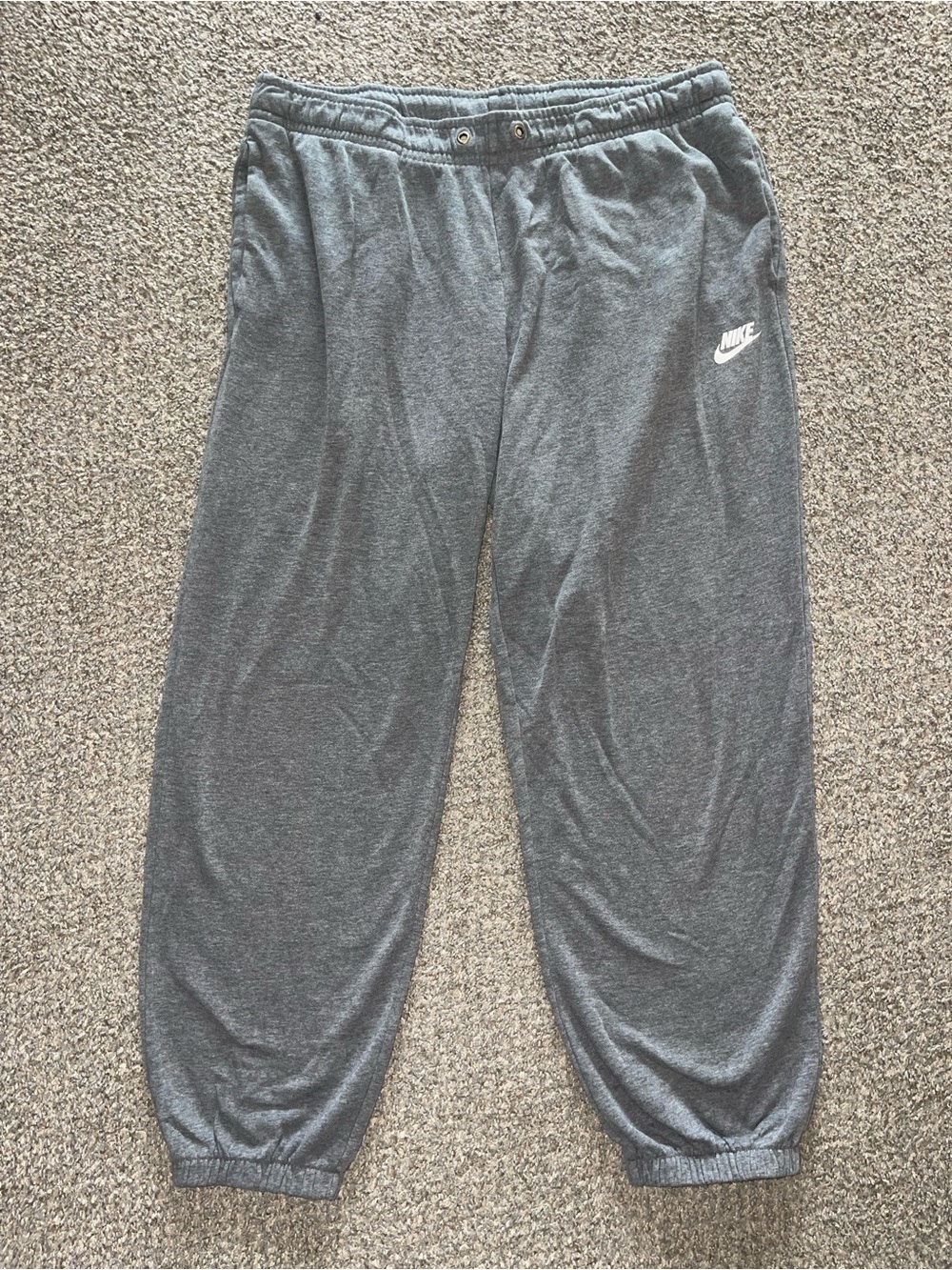 Nike Gray Women’s Track Joggers with White Logo